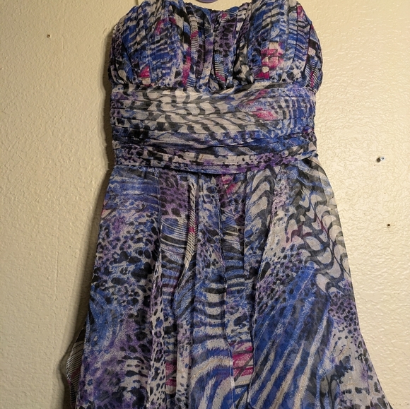 DEB Elegant Blue and Purple Women's Dress size Small - Picture 4 of 8